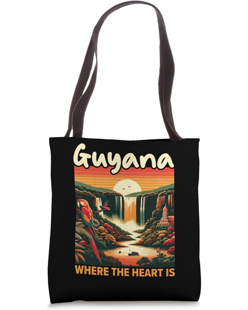 Guyana Flag Home Country Homeland Proud Guyanaese Roots Tote Bag $12.88 Totes