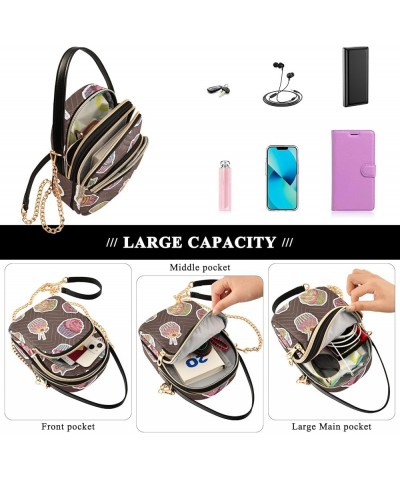 Gradient Purple Women's Crossbody Bags Quilted Purse with Chain Phone Purse Handbag Sweet Food Texture $11.32 Crossbody Bags