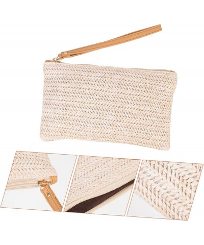 2pcs Straw Bag Change Purse Hand- Woven Womens Zipper Wallet Wallet Zip Around Wallets for 19.5X13CMx5pcs Beigex5pcs $9.20 Wr...