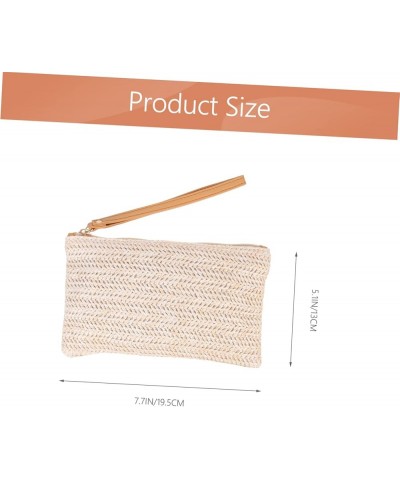 2pcs Straw Bag Change Purse Hand- Woven Womens Zipper Wallet Wallet Zip Around Wallets for 19.5X13CMx5pcs Beigex5pcs $9.20 Wr...