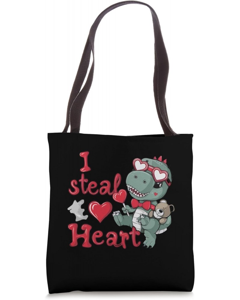 I Steal Hearts Trex Dino Baby Boy Valentines Day Toddler Tote Bag $11.03 Totes