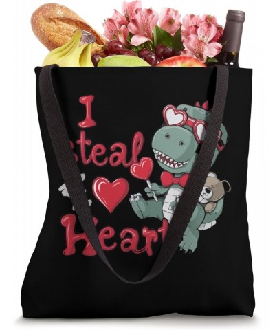 I Steal Hearts Trex Dino Baby Boy Valentines Day Toddler Tote Bag $11.03 Totes