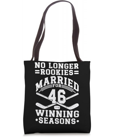 46th Wedding Anniversary Ice Hockey Couple Husband Wife 46 Tote Bag $10.08 Totes