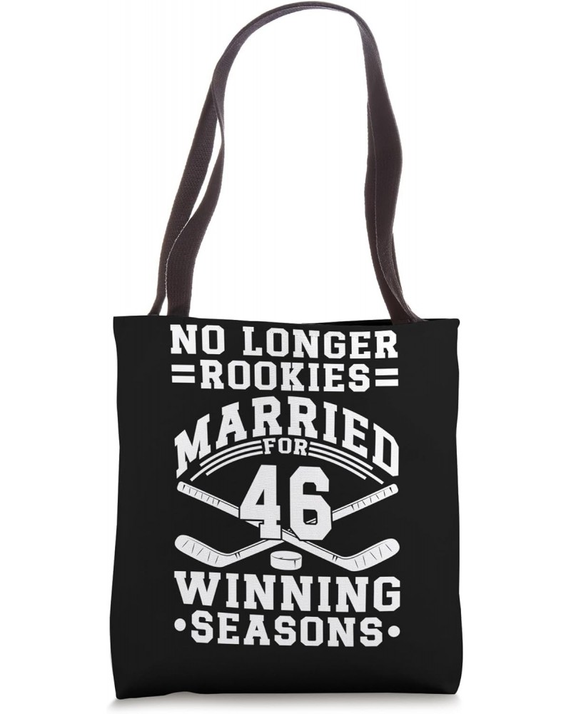 46th Wedding Anniversary Ice Hockey Couple Husband Wife 46 Tote Bag $10.08 Totes