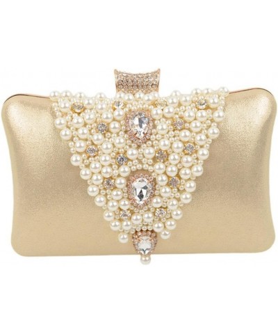 Black Evening Handbags Crystal Beading Wedding Bridal Wristlet Handbags Gold $16.72 Evening Bags