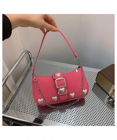 Women PU Leather Handbag Medium Capacity Shoulder Bag Crossbody Bag with Zipper Tote Bag Vintage Messenger Bag Pink $18.35 Ha...