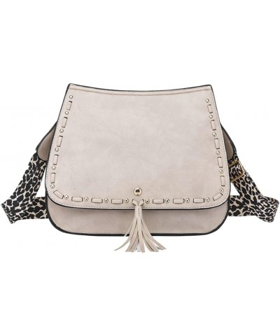 Leather Crossbody Bag for Women Fashion Shoulder Handbags Women's Casual Messenger Bags Fringed Purse White $19.78 Shoulder Bags