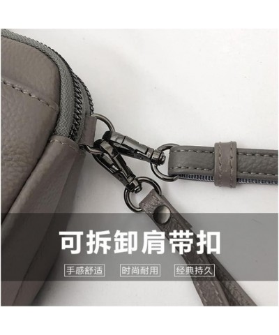 Genuine Leather Crossbody Bag for Women Small Size Handbag Mobile Phone Cluth Purse Gray $36.67 Totes