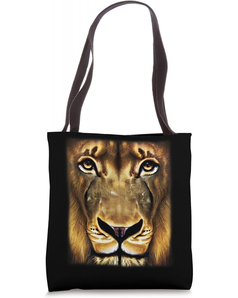 Lion Africa predator print head wildlife nature wild animal Tote Bag $11.76 Totes