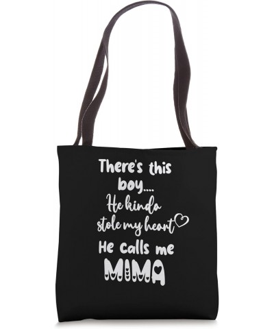 Special Grandma Grandmother This Boy Calls Me Mima Tote Bag $17.70 Totes