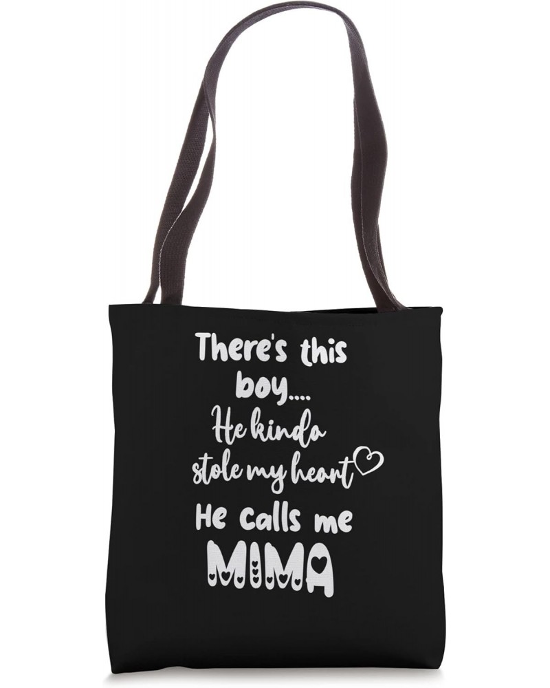 Special Grandma Grandmother This Boy Calls Me Mima Tote Bag $17.70 Totes