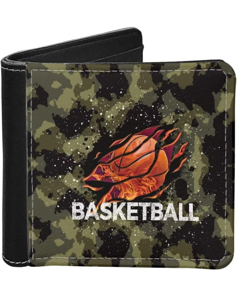 Forest Camo Eagle Wallet Card Holder Small Men Women Stylish Clutch Credit Card Cash Holder Coin Purse Foldable Bag Slim Leat...