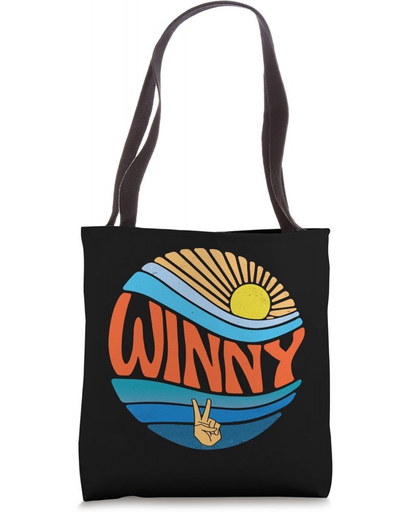 Winny Shirt Vintage Sunset Winny Groovy Tie Dye Tote Bag $16.08 Totes