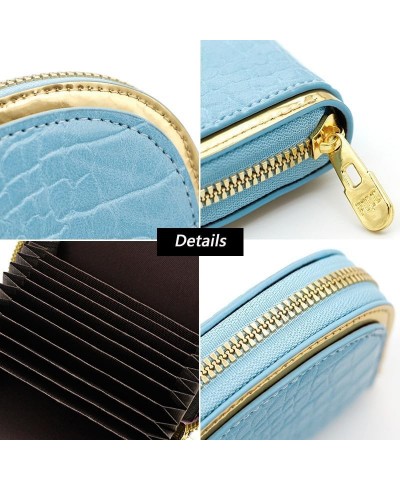 Women Small Card Cases Wallet Unique Zip Around Wallet Slim PU Leather Purse Cash Pocket Credit Card Holder Wallet Organizer ...