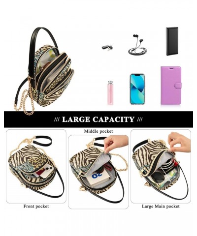 Joko lvery Leopard Print Cross Body Purse Chain Shoulder Bag Crossbody Bags Handbag for Women Gifts Work $9.24 Crossbody Bags