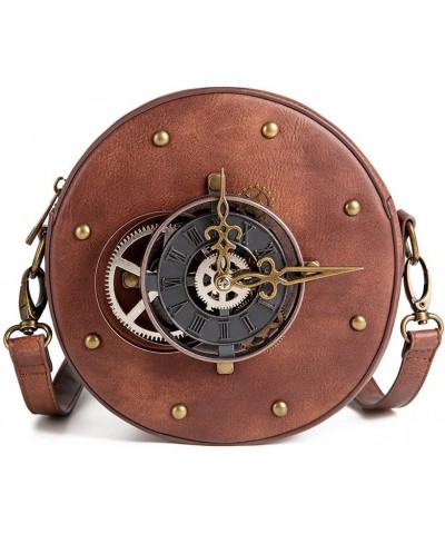 Crossbody Bags for Women Vintage Gear Clock Wallet Steampunk Purses for Women Travel Bag Sling Bag Phone Bags for Women Brown...