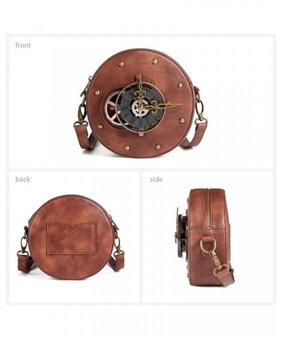 Crossbody Bags for Women Vintage Gear Clock Wallet Steampunk Purses for Women Travel Bag Sling Bag Phone Bags for Women Brown...