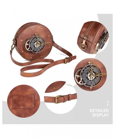 Crossbody Bags for Women Vintage Gear Clock Wallet Steampunk Purses for Women Travel Bag Sling Bag Phone Bags for Women Brown...