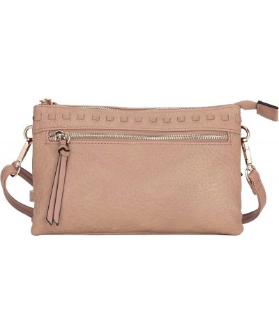 Small Crossbody Bags for Women Vegan Leather Wristlet Clutch Wallet Purses Shoulder Bag Taupe $13.34 Crossbody Bags