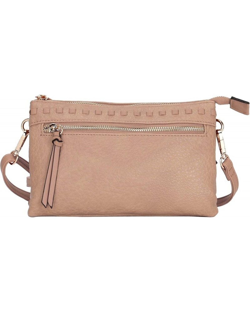 Small Crossbody Bags for Women Vegan Leather Wristlet Clutch Wallet Purses Shoulder Bag Taupe $13.34 Crossbody Bags