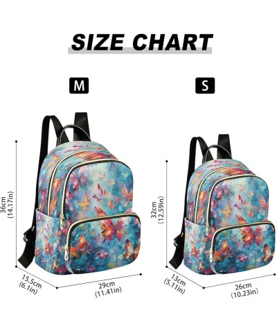 Fashion Backpack Mini Backpack Purse Casual Daily Backpack Orange Butterfly for Travel for College Work Small $18.23 Backpacks