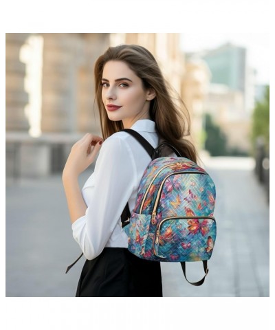 Fashion Backpack Mini Backpack Purse Casual Daily Backpack Orange Butterfly for Travel for College Work Small $18.23 Backpacks