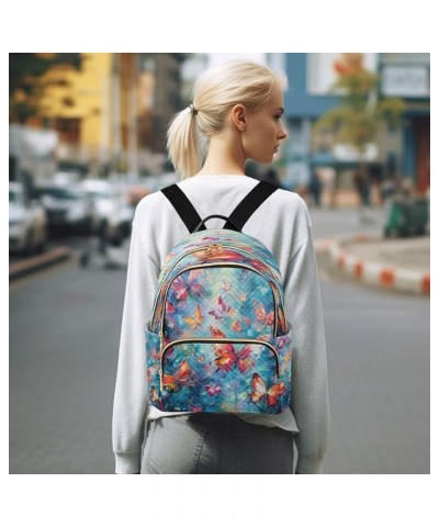 Fashion Backpack Mini Backpack Purse Casual Daily Backpack Orange Butterfly for Travel for College Work Small $18.23 Backpacks