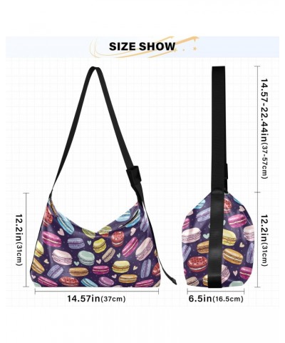 Leather Hobo Tote Bags for Women Men,Colorful Macaron Heart Trendy Messenger Bag Crossbody Large Size Casual Shoulder Bag Han...