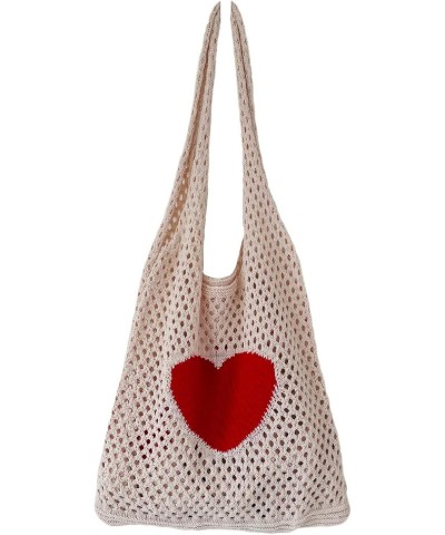 Women Hobo Bag Trendy Star Pattern Knitted Shoulder Bags Mesh Hollow Tote Bag Aesthetic Casual Beach Purse (Light green) $17....