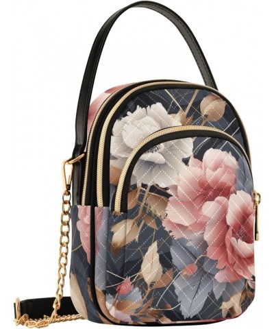 Fantasy Flowers And Birds Womens Shoulder Purse, Crossbody Shoulder Bag, Crossbody Handbags for Women Floral Abstract Geometr...