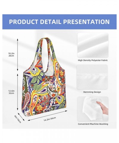 Paisley Single Shoulder Commuter Canvas Tote Bags For Women And Men Paisley 29 $11.65 Totes