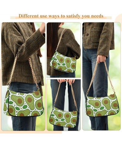 Happy Sheeps Shoulder Purse Handbag for Women Chain Purses Shoulder Bag Avocado $13.50 Shoulder Bags