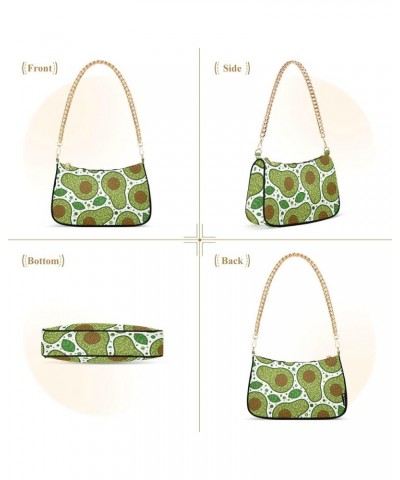 Happy Sheeps Shoulder Purse Handbag for Women Chain Purses Shoulder Bag Avocado $13.50 Shoulder Bags