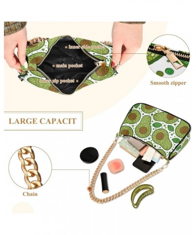 Happy Sheeps Shoulder Purse Handbag for Women Chain Purses Shoulder Bag Avocado $13.50 Shoulder Bags