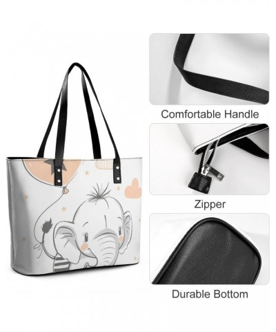 Womens Handbag Elephant Leather Tote Bag Top Handle Satchel Bags For Lady $18.54 Totes