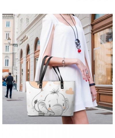 Womens Handbag Elephant Leather Tote Bag Top Handle Satchel Bags For Lady $18.54 Totes