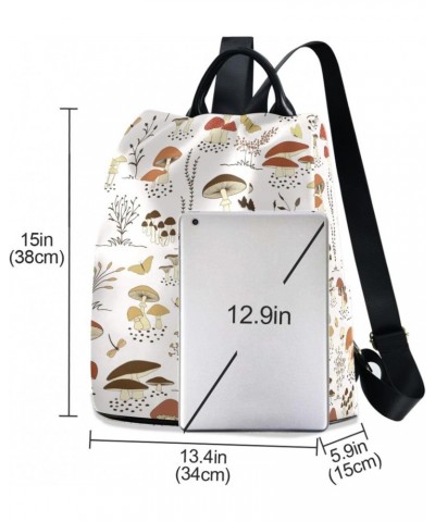 Cartoon Forest Mushrooms and Butterflies Backpack Purse for Women Anti-theft Backpack Purse Travel Daypack $17.20 Backpacks