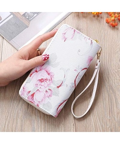 Rose s Card Color Wallet Bag Fashion Solid Women' Pattern Long Trend Wallet I11 Phone Case Wallet (C, One Size) F One Size $9...