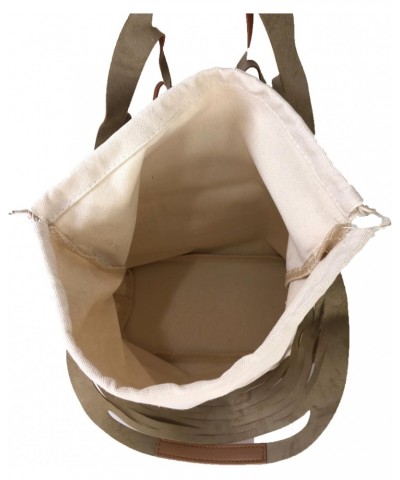 Fashion Culture Eden Mesh Nubuck & Canvas Market Tote, Saddle $16.32 Handbags