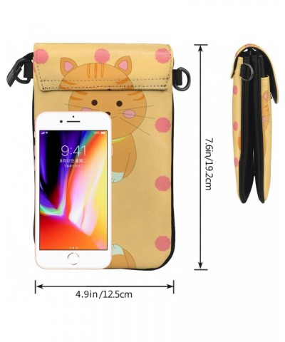 women leather Cell Phone Purse cute cartoon kitten picture Soft, durable and waterproof PU leather Convenient for daily use a...