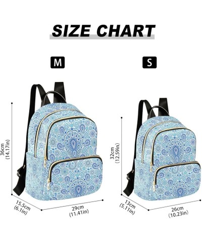 Blue Diamond Boho Paisley Small Backpack Purse for Women Travel Bag Fashion Daypack Back Pack Shoulder Bag Multicolor Medium ...