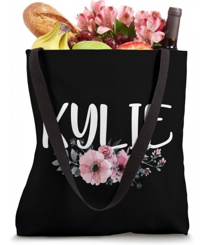 Kylie Name Personalized Floral Pink Black Women Girls Gift Tote Bag $12.00 Totes