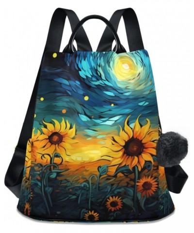 Van Gogh Sunflowers Backpack for Women, Fashion Anti Theft Casual Daypack Shoulder Bag Purse for Travel Work 15 inches $24.59...