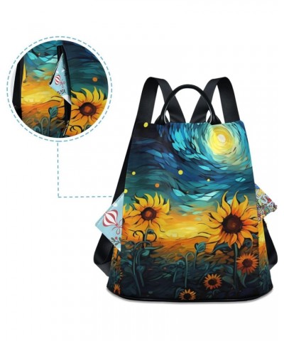 Van Gogh Sunflowers Backpack for Women, Fashion Anti Theft Casual Daypack Shoulder Bag Purse for Travel Work 15 inches $24.59...