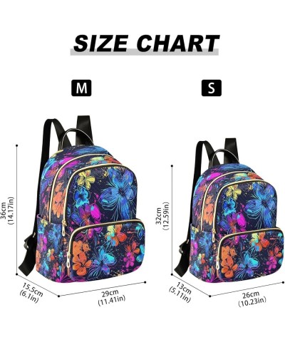 Butterfly Flower Fashion Backpack Purse Ladies Fashion Rucksack Travel Shoulder Bag Casual Daily Backpack Small $21.82 Backpacks