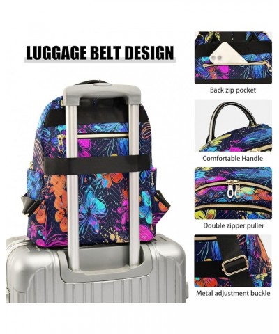 Butterfly Flower Fashion Backpack Purse Ladies Fashion Rucksack Travel Shoulder Bag Casual Daily Backpack Small $21.82 Backpacks