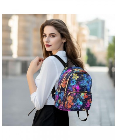 Butterfly Flower Fashion Backpack Purse Ladies Fashion Rucksack Travel Shoulder Bag Casual Daily Backpack Small $21.82 Backpacks