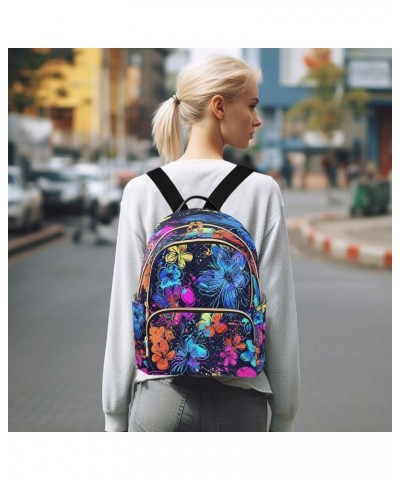 Butterfly Flower Fashion Backpack Purse Ladies Fashion Rucksack Travel Shoulder Bag Casual Daily Backpack Small $21.82 Backpacks