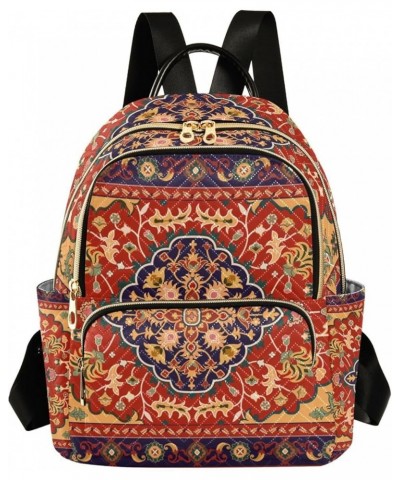 Women Backpack Persian Carpet Ethnic Bright Durable Travel Backpack Lightweight Handbag Lady Purse Roomy Double Zipper Weeken...