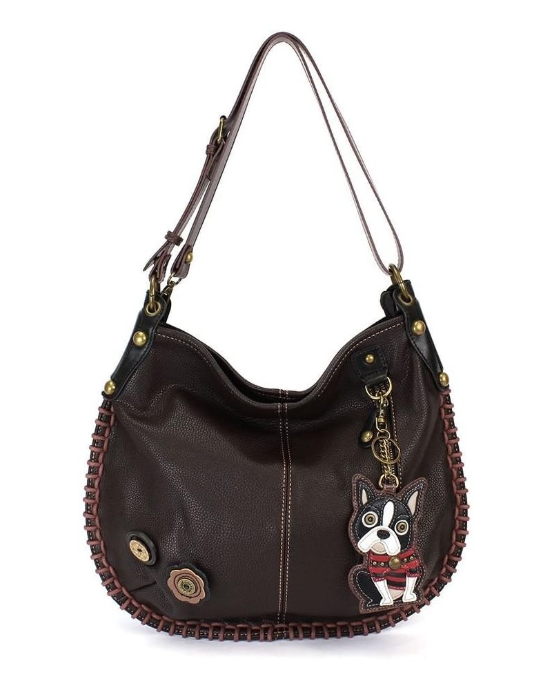 Handbag Charming Cross-body or Shoulder Convertible Large Hobo Bag - Grey Boston $33.60 Totes